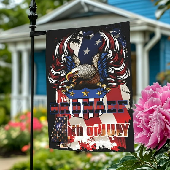 Taicans Patriotic Eagle Garden Flag,12x18 Inch Double Sided Polyester,American Eagle American Flag Outdoor Lawn Porch Yard Decor All Seasons Banner,American Army Veteran Garden Flag C