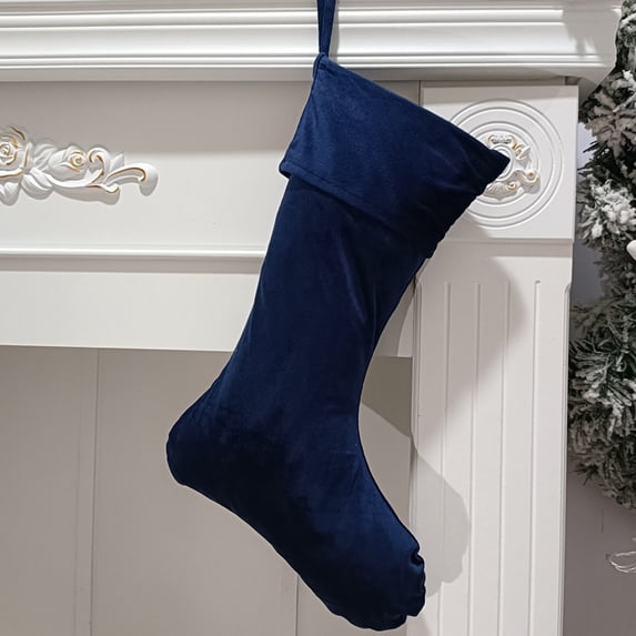 Taicans Personalized Velvet Green Christmas Stockings 16x6in - Snowflake & Star Patterns with Sparkling Rope,Winter Holiday Decoration Socks (1 Pack)