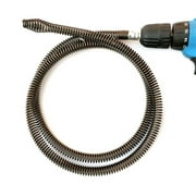 Taicans Plumbing Snake Drain Auger Snake Drain Clog Remover,Drain Cleaner Machine,Auger Plumbing Snake with Drill Attachment,Drain Snake for Manual or Powered Use,39in Flexible Rope