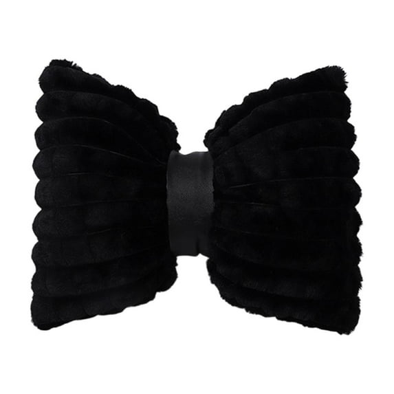 Taicans Plush Bow Shaped Lumbar Pillow for Lower Back Support - Soft Cushion for Car Seat,office Chair,Home,Lounge & Travel,Comfort Gift for Women,Teens,Home Decor,13x13.7in