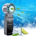 thumbnail image 1 of Taicans Portable Handheld Turbo Fan,Handheld Portable Fan with Ice Cooler,Rechargeable Personal Fan,Foldable,High Speeds,Led Display,for Outdoor Activities,Travel,Working Gray, 1 of 6