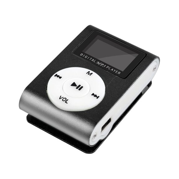 Taicans Portable MP3 Player,Mini MP3 Music Player MP3 Player with Clip USB MP3 Player with LCD Screen,Support 2/4/8/16/32GB Memory Card,Earphone and USB Cable,Equipped with FM Function Black
