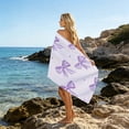 thumbnail image 1 of Taicans Purple Bow Print Beach Towel,29.5x59in Sand Free Quick Dry Microfiber Towel,Lightweight Absorbent for Beach Pool Travel Summer Vacation Essentials, 1 of 6