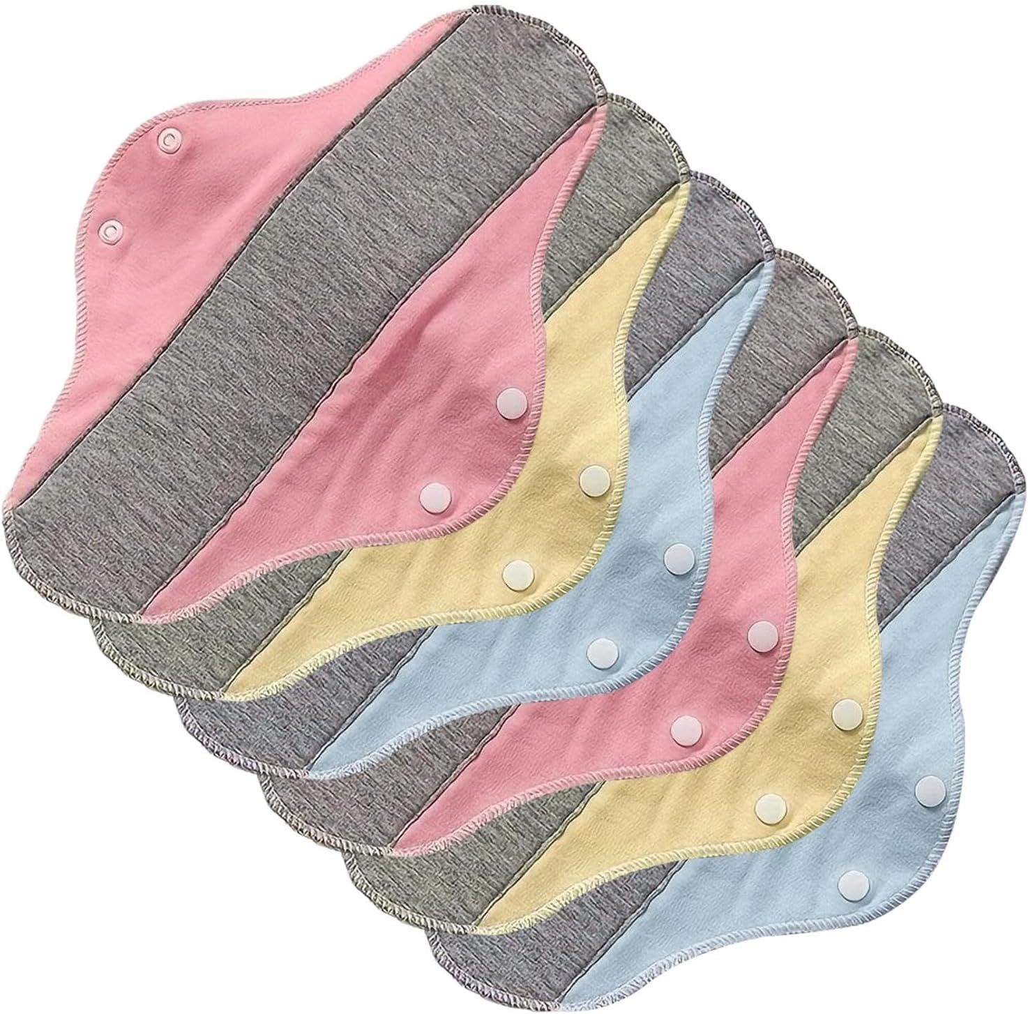 Taicans Reusable Menstrual Pads Leakproof Cloth Pads with Buttons ...