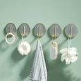 thumbnail image 1 of Taicans Round Self Adhesive Hooks for Hanging Heavy Duty Wall Hooks Self Adhesive Towel Coat Hooks Waterproof Hook for Bathroom Shower Kitchen Keys Door Outdoor Home Improvement Hook-5PCS Gray, 1 of 6