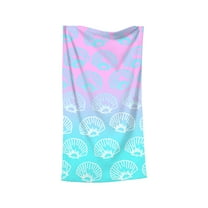 Taicans Seashell Beach Towel 60x30 Inch,Super Lightweight Colorful Bath Towels Sandproof Beach Blanket Multi-purpose Microfiber Beach Towel,Seashell Coral Starfish Hand Towels Nautical Bath Towels B