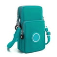 thumbnail image 1 of Taicans Small Crossbody Wallet Phone Bag Women Mini Crossbody Purse Cell Phone Shoulder Bag Mini Wallet Over Shoulder Strap,Waterproof Nylon Cute Crossbody Cell Phone Purse,Green, 1 of 7
