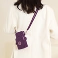 thumbnail image 1 of Taicans Small Crossbody Wallet Phone Bag Women Mini Crossbody Purse Cell Phone Shoulder Bag Mini Wallet Over Shoulder Strap,Waterproof Nylon Cute Crossbody Cell Phone Purse,Purple, 1 of 7