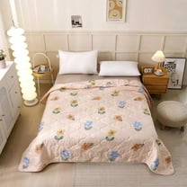 Taicans Soft Waffle Weave Blanket,Cotton Blanket,Breathable Bed Blanket Washed Lightweight Summer Breathable Blankets for Hot Sleeper 43" x 59" B