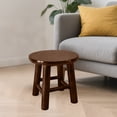 thumbnail image 1 of Taicans Solid Wood Step Stool,9.8x9.8x9.8in Heavy Duty Waterproof Small Square Stool for Home,Laundry Room,Shoe Changing & Extra Seating,Sturdy Compact Footstool, 1 of 6