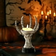 thumbnail image 1 of Taicans Spooky Halloween Ghost Claw Candlestick Holder - 6.93in Gray Resin Candle Holder for Party,Gothic Table Decor,Scary Centerpiece,Witchcraft Home Decoration, 1 of 5