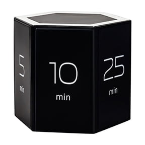 Taicans Ticktime Pomodoro Productivity Timer Cube,Flip Timer,Kitchen Timer,Hexagon Flip Clock,Pause & Resume,Mute & Adjustable Sound Alert,for Work,office,ADHD,Study,Task,5/10/25/30/60min B