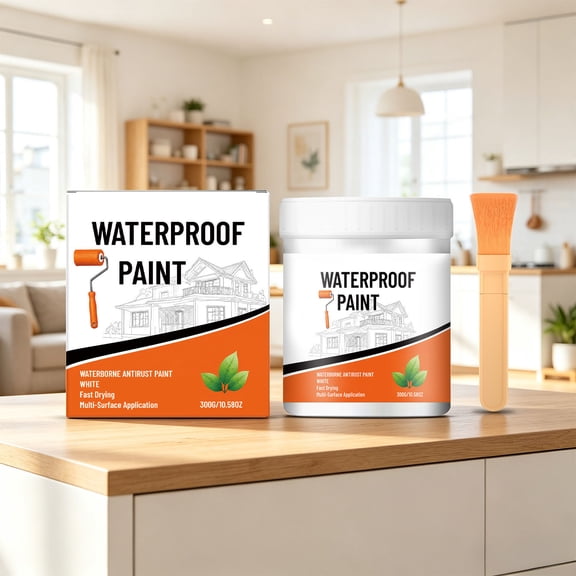 Taicans Transparent Waterproof Paint 300ml  Clear Sealer for Bathroom Kitchens Balconies Roofs Interior Exterior Walls,Long-Lasting Leak Protection,Non-Toxic Odorless,Easy Brush Application