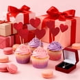 thumbnail image 1 of Taicans Valentine‘s Day Cake Toppers 20 PCS, Silver Glitter Paper Heart Flag Party Dessert Cupcake Decorations, Party Supplies, 1 of 5