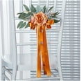 thumbnail image 1 of Taicans Wedding Aisle Decorations for Wedding Ceremony Pew Flowers for Church Chair Decorations Party Decor with Artificial Flowers Eucalyptus & Ribbons,Wedding Chair Decoration,Orange, 1 of 6
