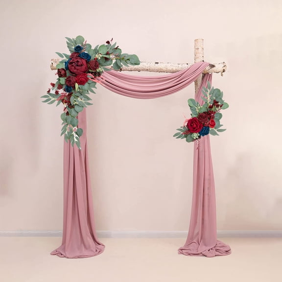 Taicans Wedding Arch Faux Flowers Set of 2 Greenery Garland for Wedding Decor Ceremony and Reception Backdrop Decoration,Artificial Wedding Arch Flowers Kit