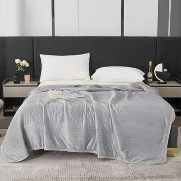 Taicans Weighted Blanket,Cooling Heavy Blanket for Sleeping Perfect for 190-210 lbs,Queen Size Breathable Blanket with Premium Glass Bead,Machine Washable 60"x79" Gray