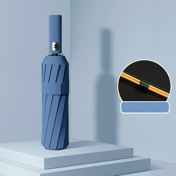 Taicans Windproof Travel Umbrella,Automatic Umbrellas for Rain,Coating Sun Umbrella UV Protection Compact Folding Windproof Parasols Travel Auto Open Close Blocking UV 99.98% Dark Blue