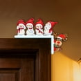 thumbnail image 1 of Taicans Wooden Christmas Door Topper with Snowman Family & Reindeer Design - Xmas Front Door Decoration,Holiday Party Ornament,Home Wall Window Sign,Gift for Christmas Decorations (1pc), 1 of 4