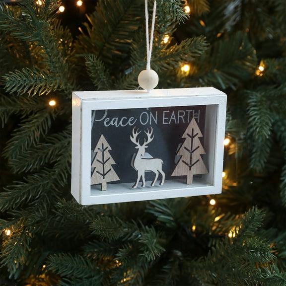 Taicans Wooden Hanging Christmas Ornament - Tis the Season Deer Tree Gift | Holiday Home Decorations | Handcrafted Box Decor | Festive Tree Ornament | Unique Christmas Gift Idea