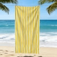 thumbnail image 1 of Taicans Yellow White Striped Beach Towel,30x60in Large Absorbent Cabana Towel,Quick Dry Sand Free Soft Pool Towel,Summer Beach Essentials, 1 of 6