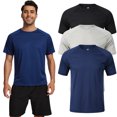 thumbnail image 1 of Taigaofy 3 Pack Men's Athletic Shirts Breathable Basketball Short Sleeve Cool Dry Base Layer Undershirt Running Black Gray Navy L, 1 of 4