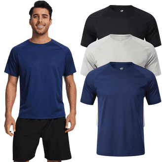 Men's Half Zip Short Sleeve Sports Shirt - Summer Stand Collar Ice