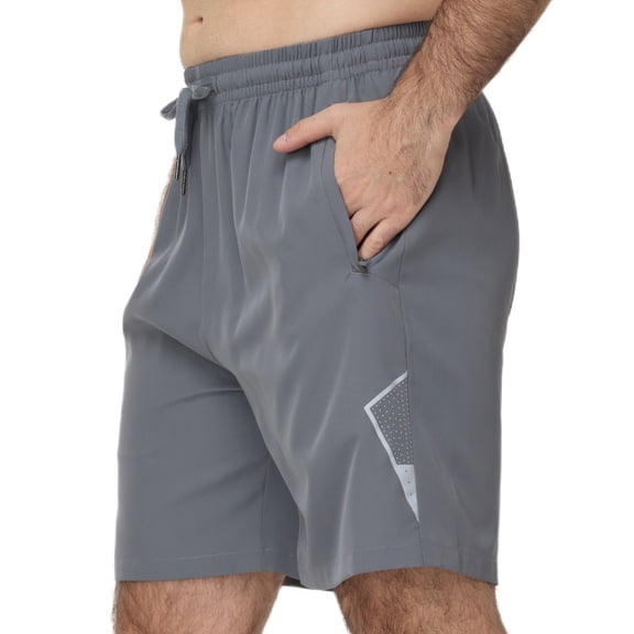 Taigaofy Men's Quick Dry Athletic Shorts - Breathable Stretch, Easy Care for Gym & Running Deep Gray XL