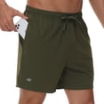 thumbnail image 1 of Taigaofy Men's 5" Workout Athletic Running Shorts Quick Dry Lightweight Gym Shorts Armygreen S, 1 of 7