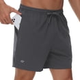 thumbnail image 1 of Men's 5" Workout Athletic Running Shorts Quick Dry Lightweight Gym Shorts Gray M, 1 of 9