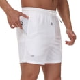 thumbnail image 1 of Men's 5" Workout Athletic Running Shorts Quick Dry Lightweight Gym Shorts White S, 1 of 9