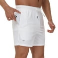 thumbnail image 1 of Taigaofy Men's 5" Workout Athletic Running Shorts Quick Dry Lightweight Gym Shorts White XL, 1 of 6