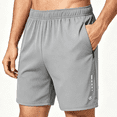 thumbnail image 1 of Taigaofy Men's Athletic Workout Shorts with Zipper Pockets Gym Quick Dry Mesh Tennis Shorts Silver Gray 2XL, 1 of 6