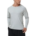 thumbnail image 1 of Zehisen Men's Long Sleeve Shirt Rash Guard Swim Shirt UPF 50+ UV Protection Quick Dry Lightweight Running Athletic Swim Grey M, 1 of 7
