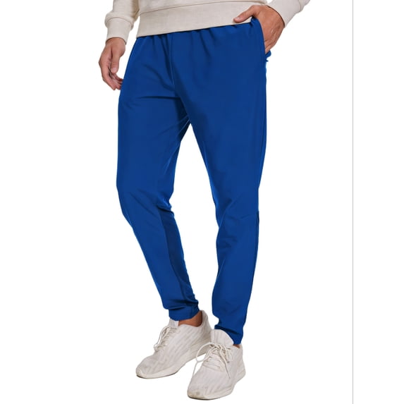 Taigaofy Men's Tapered Jogger Pants Lightweight Breathable Quick Dry Athletic Sweatpants for Gym Running Training Casual Daily Wear Royal Blue L
