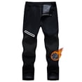 thumbnail image 1 of Taigaofy Men's Winter Fleece Lined Hiking Pants With Zip Pockets Waterproof Quick-Dry Travel Fishing Work Outdoor Pants Upgraded Black XL, 1 of 8
