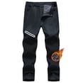 thumbnail image 1 of Taigaofy Men's Winter Fleece Lined Hiking Pants With Zip Pockets Waterproof Quick-Dry Travel Fishing Work Outdoor Pants Upgraded Deep Gray 40, 1 of 8