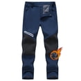 thumbnail image 1 of Taigaofy Men's Winter Fleece Lined Hiking Pants With Zip Pockets Waterproof Quick-Dry Travel Fishing Work Outdoor Pants Upgraded Navy S, 1 of 8