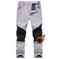thumbnail image 1 of Taigaofy Men's Winter Fleece Lined Hiking Pants With Zip Pockets Waterproof Quick-Dry Travel Fishing Work Outdoor Pants Upgraded Upgraded Light Gray 38, 1 of 8