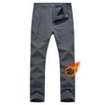 thumbnail image 1 of Taigaofy Men's Winter Fleece Lined Hiking Pants With Zip Pockets Waterproof Quick-Dry Travel Fishing Work Outdoor Pants Gray S, 1 of 8