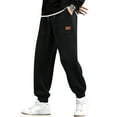thumbnail image 1 of Taigaofy Mens Sweatpants Elastic Waist Drawstring Baggy Tapered Pants With Pockets Black L, 1 of 7