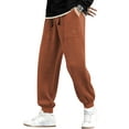 thumbnail image 1 of Taigaofy Mens Sweatpants Elastic Waist Drawstring Baggy Tapered Pants With Pockets Dark Brown 2XL, 1 of 7