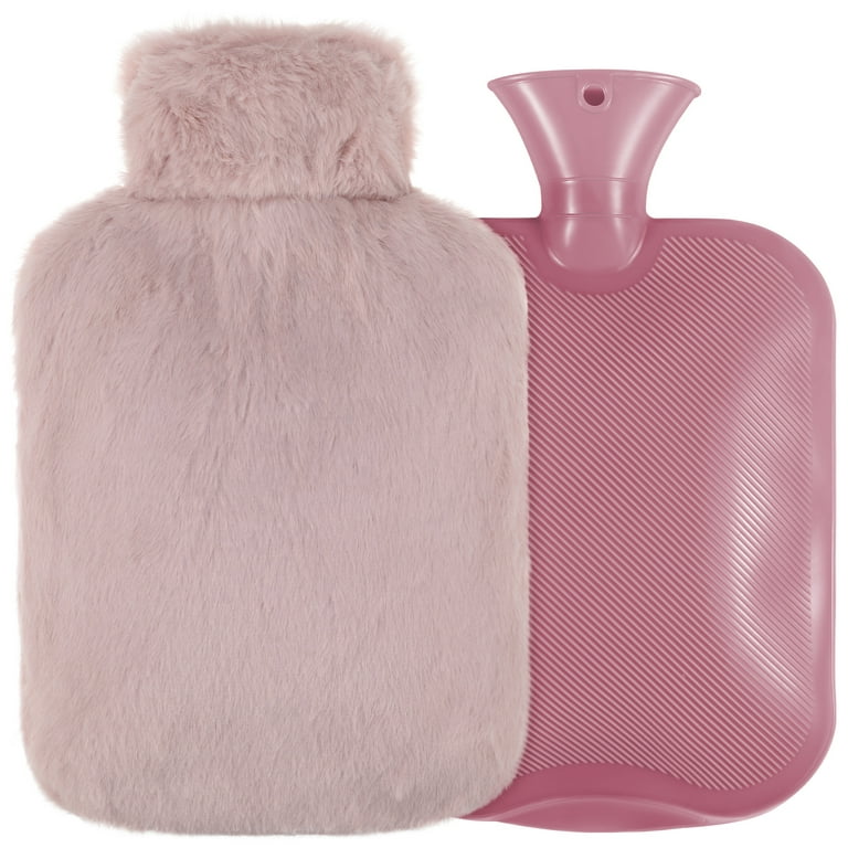 Hot Water Bottle 2 Liter with Cover Fleece, Hot Water Bag PVC for Pain  Relief, Large Capacity, Odorless, BPA Free, Premium Materials, Suit Neck  Shoulder Pain, Feet Warmer, Menstrual Cramps 