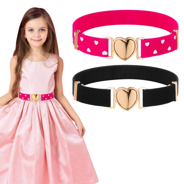 Taihexin 2 Pcs Adjustable Little Girls Belts, 20.47*0.98 Inch Toddler