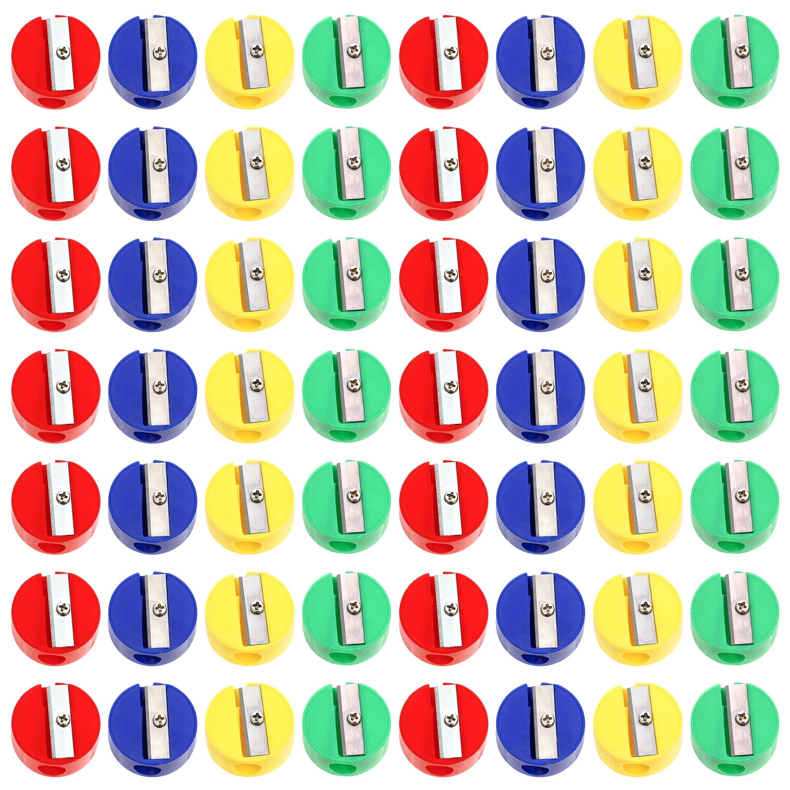 Taihexin 200 Pcs Colored Pencil Sharpeners in Bulk, Portable Handheld Pencil Sharpeners with 1 Holes for Kids Goodie Bag Fillers and Classroom Rewards (Color Random)