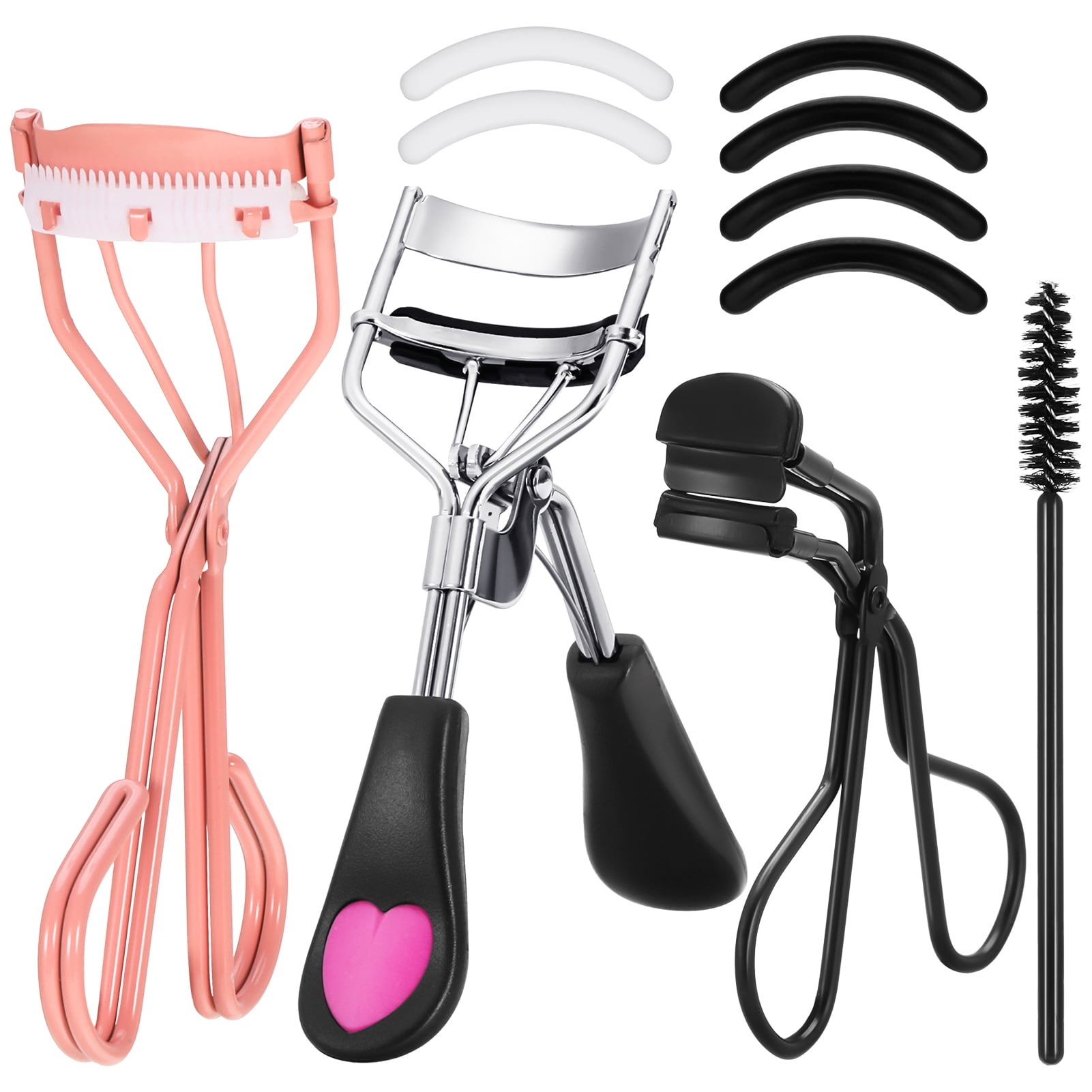 Taihexin 3 PCS Eyelash Curler Set, Detachable Curler with Builtin Comb, Eye Lash Curler with