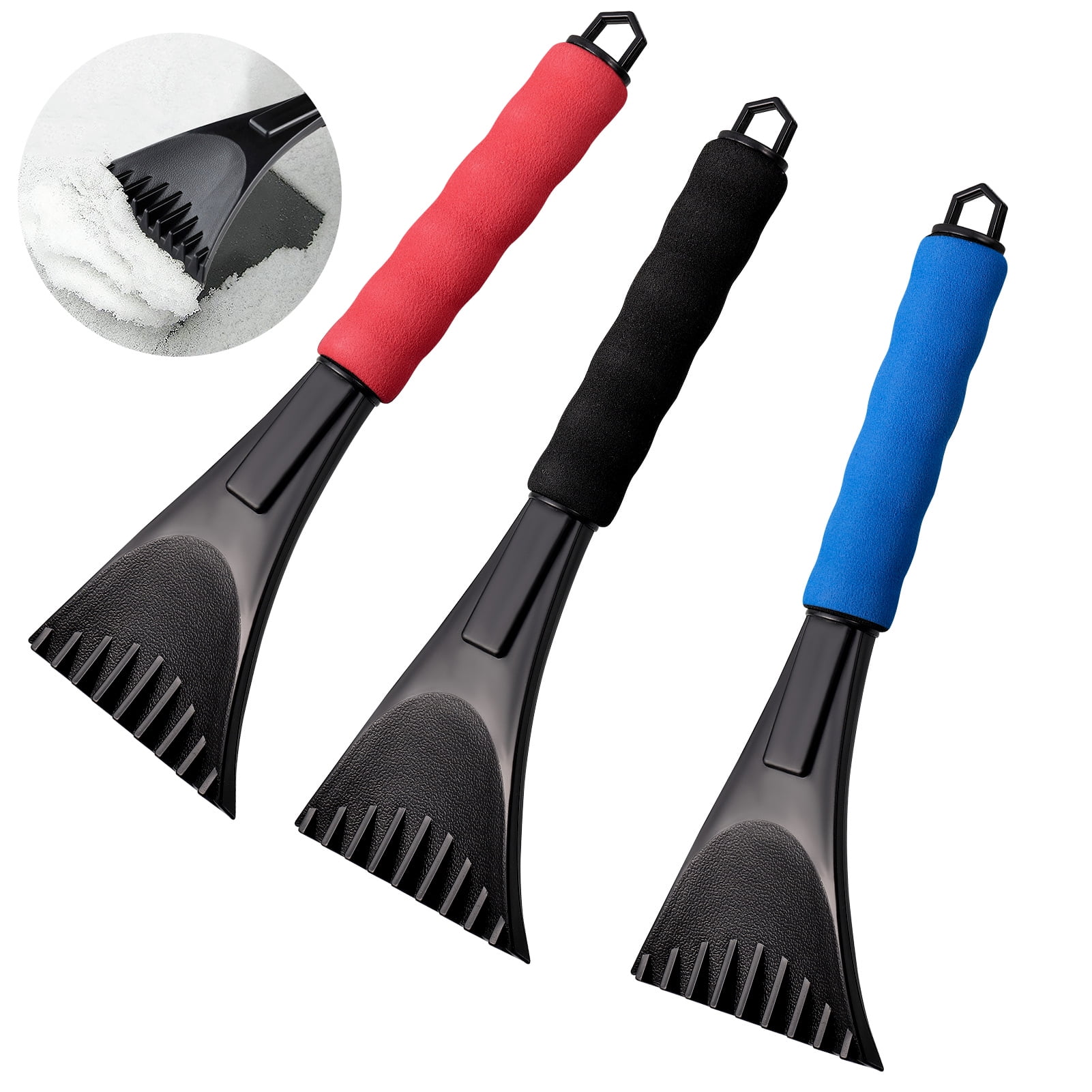 Taihexin 3 Pcs Frost Removal Tools with Foam Handles, Ice Scraper for