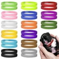 Taihexin 30 Pcs Newborn Velcro Soft Doggy ID Collars, Adjustable Puppy