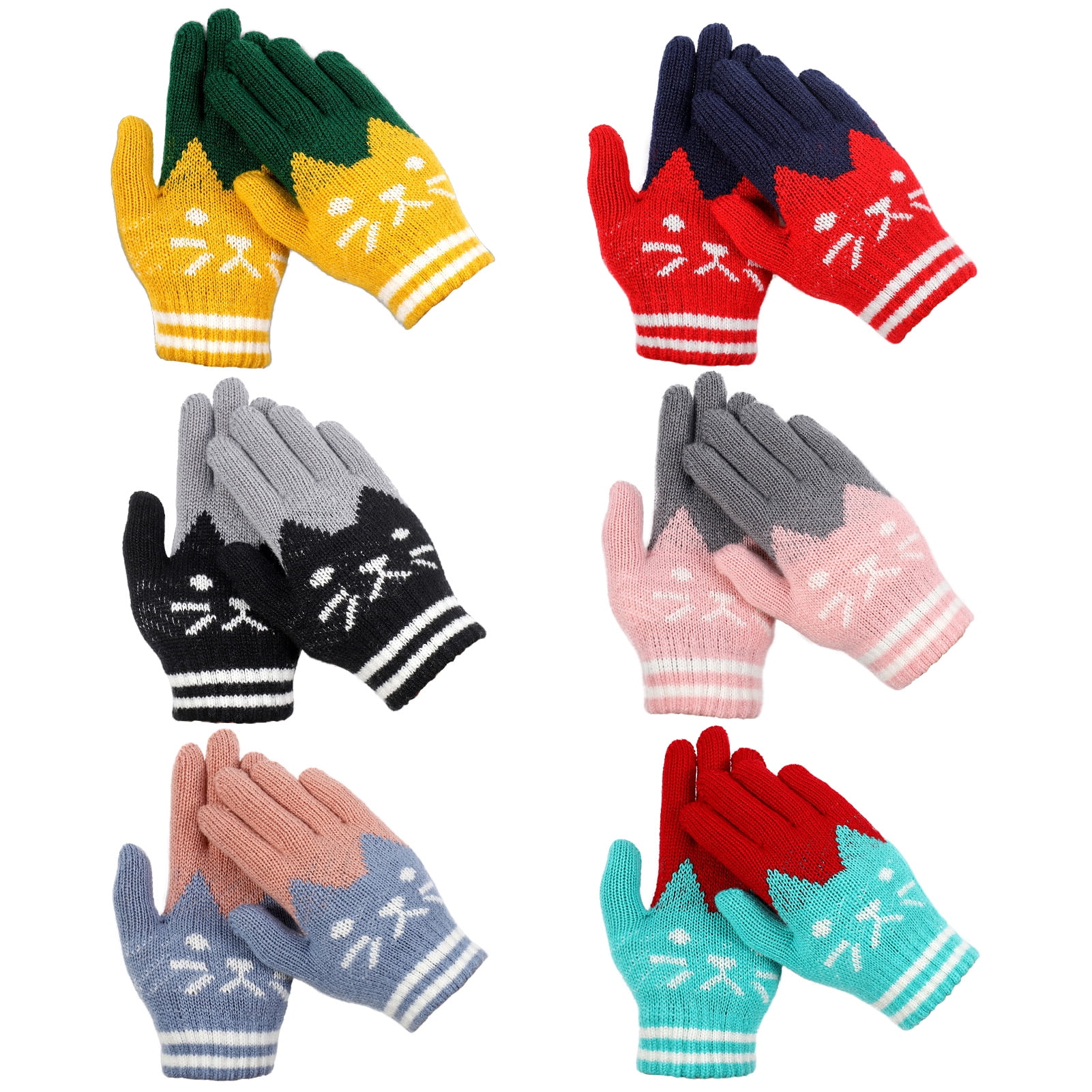 Kids Magic Gloves Children Knit Gloves Toddler Baby Winter Gloves (2 to 6  years)