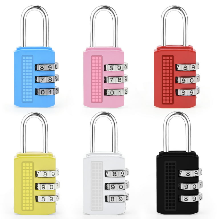 Small Combo Locks 3 Digit Combination Lock Luggage Number Locks Backpack  Lock Waterproof Padlock for Suitcases Traveling Toolbox School Gym Employee